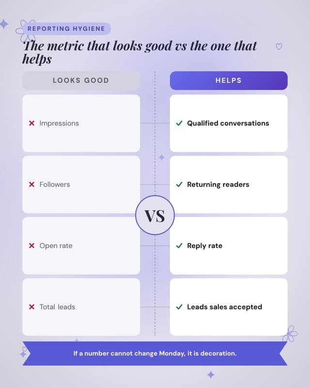 Vanity versus useful metrics: a versus medallion social media template for marketers