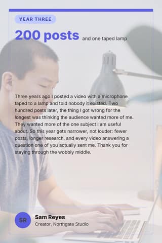 Milestone letter: a 2:3 founder note card template for Pinterest