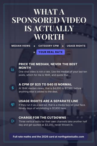 What a sponsorship is worth: a 2:3 infographic card template for Pinterest