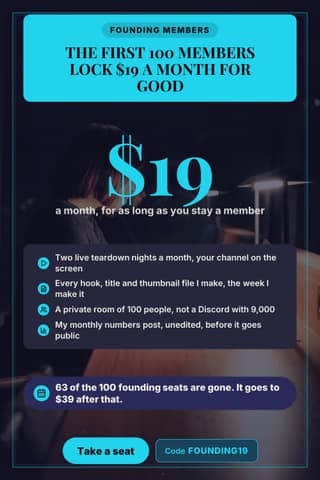 Founding member price: a 2:3 offer promo template for Pinterest