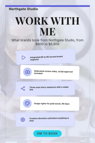 Work with me menu: a 2:3 service stack template for Pinterest