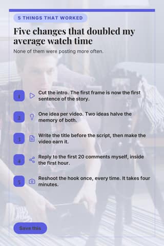 What moved the numbers: a 2:3 tips list card template for Pinterest