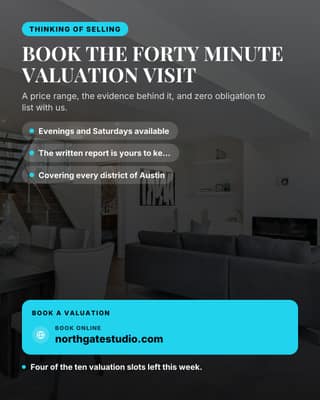 Book a valuation: a booking cta card social media template for real estate