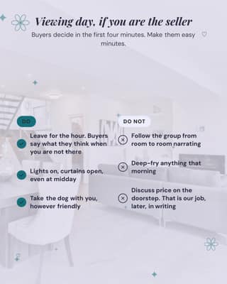 Viewing day rules: a do dont checklist social media template for real estate