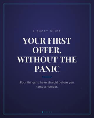 First offer guide: a editorial carousel social media template for real estate