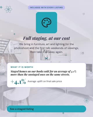 Staging service pitch: a feature benefit social media template for real estate