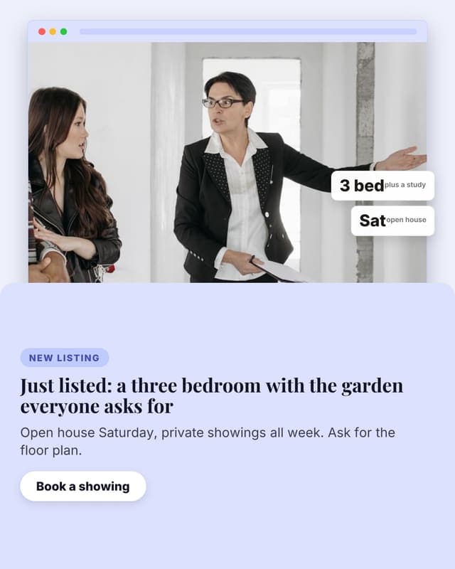 New listing: a launch composite social media template for real estate