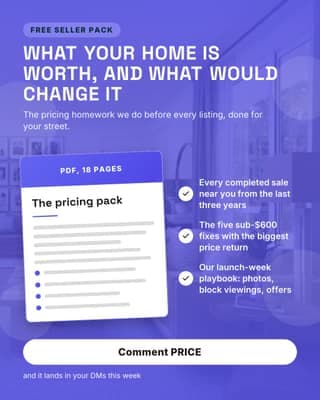 Free pricing pack: a lead magnet card social media template for real estate