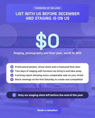 Free valuation package: a offer promo social media template for real estate