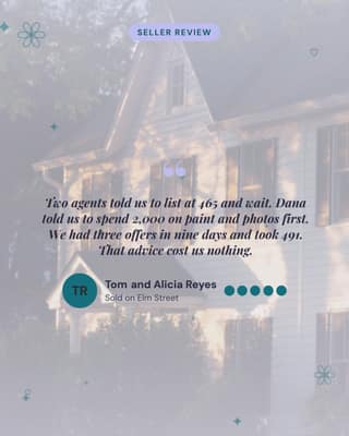 Seller review: a quote card social media template for real estate