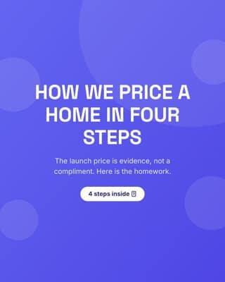 How we price a home: a tutorial steps social media template for real estate