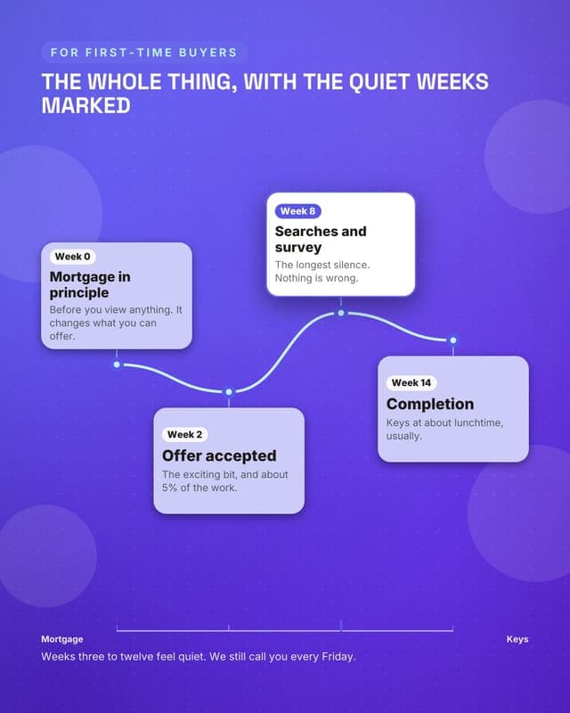 Buying, week by week: a journey map social media template for real estate