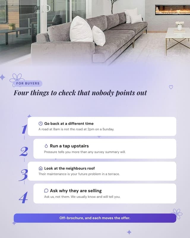 What to check at a viewing: a numbered stack social media template for real estate
