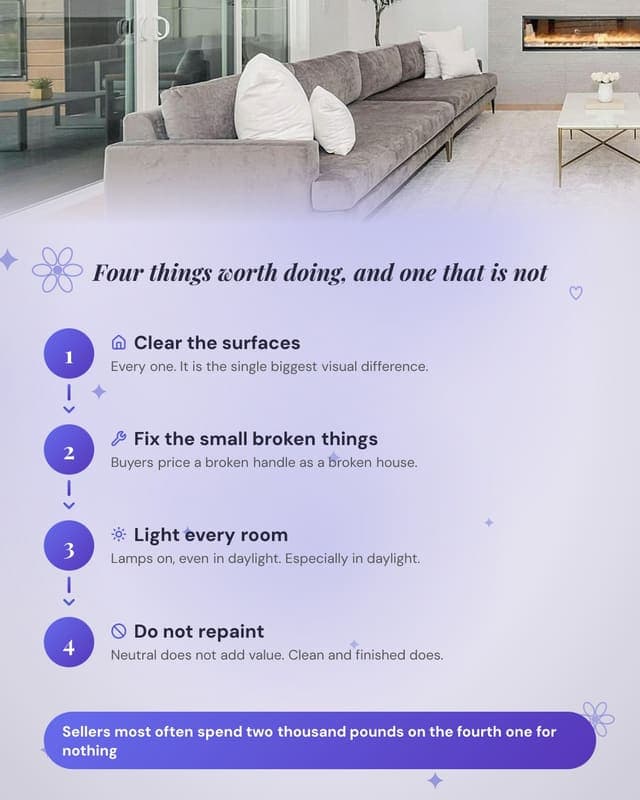 Getting a house ready: a process diagram social media template for real estate
