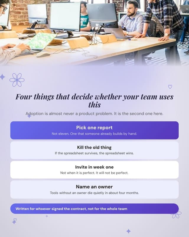 Getting a team to adopt it: a framework diagram social media template for saas