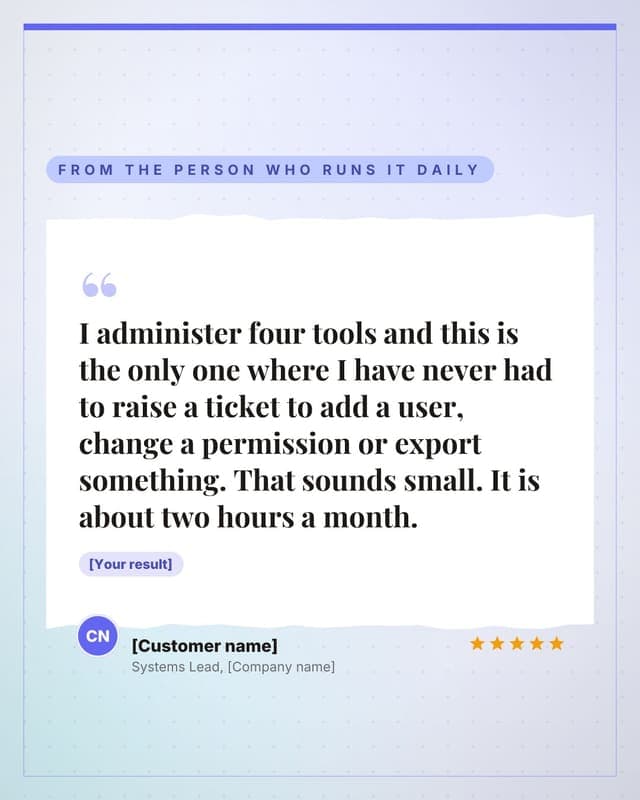 The person who administers it: a torn paper quote social media template for saas
