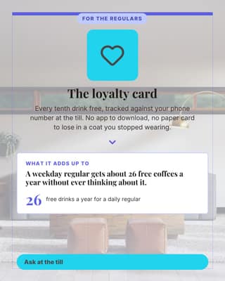 Loyalty card pitch: a feature benefit social media template for small business