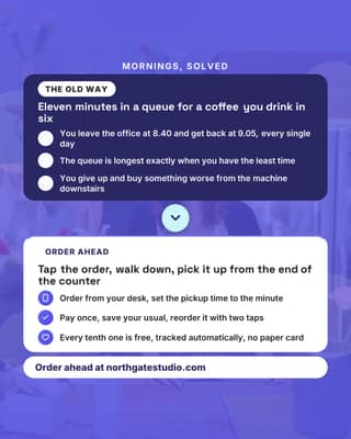 The queue problem: a problem solution social media template for small business