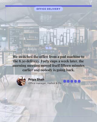 Business customer review: a quote card social media template for small business