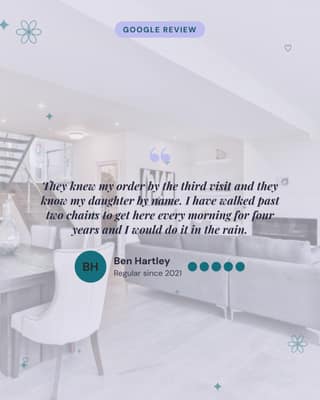 Regular customer review: a quote card social media template for small business