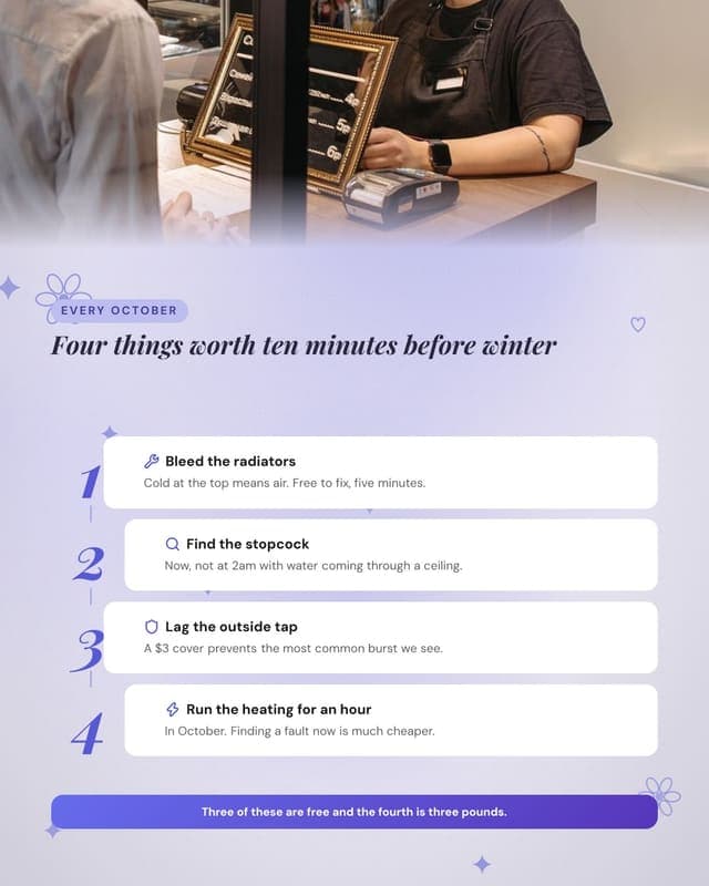 Before the cold sets in: a numbered stack social media template for small business