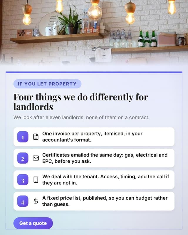 For landlords: a tips list card social media template for small business