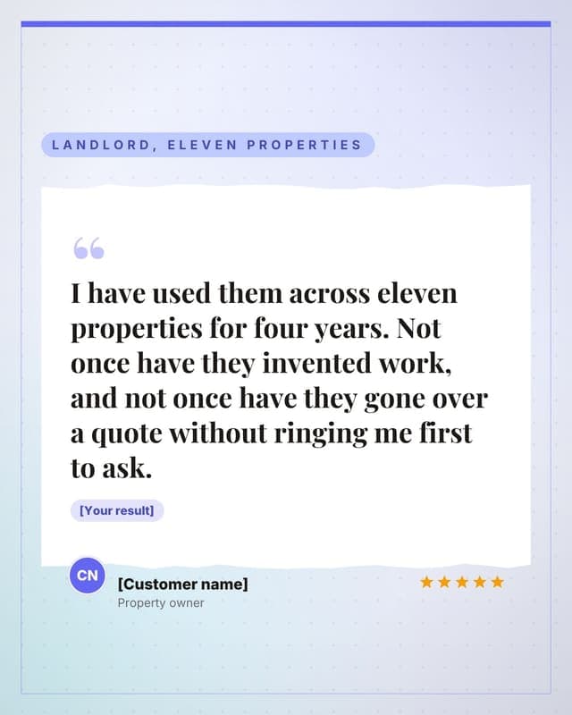 A repeat client: a torn paper quote social media template for small business