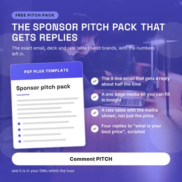 Free sponsor pitch pack: a 1:1 lead magnet card template for Facebook