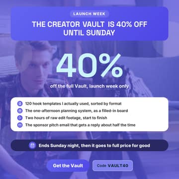 Digital product launch: a 1:1 offer promo template for Facebook