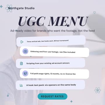 UGC menu for brands: a 1:1 service stack template for Facebook