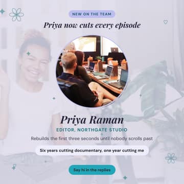 Meet the person behind it: a 1:1 team intro card template for Facebook