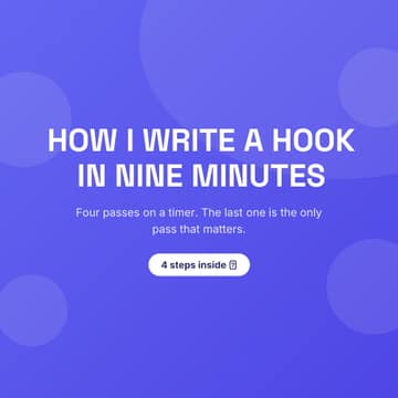 How I write a hook: a 1:1 tutorial steps template for Facebook