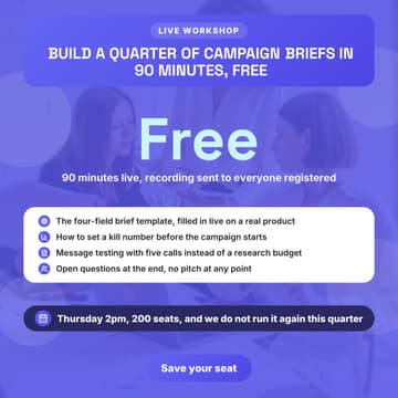 Webinar or workshop: a 1:1 offer promo template for Facebook