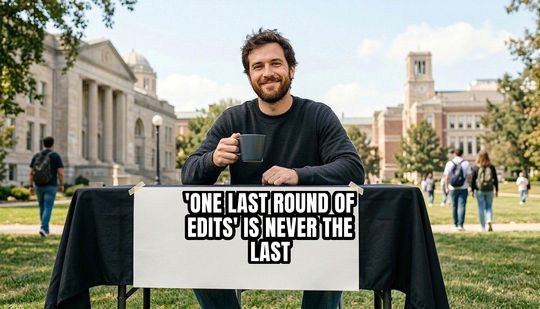 Change My Mind meme: 'One last round of edits' is never the last